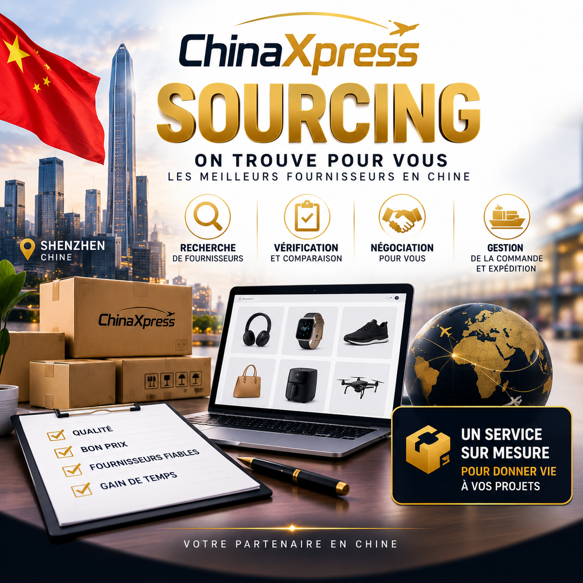 Service de Sourcing & Recherche de Fournisseurs en Chine